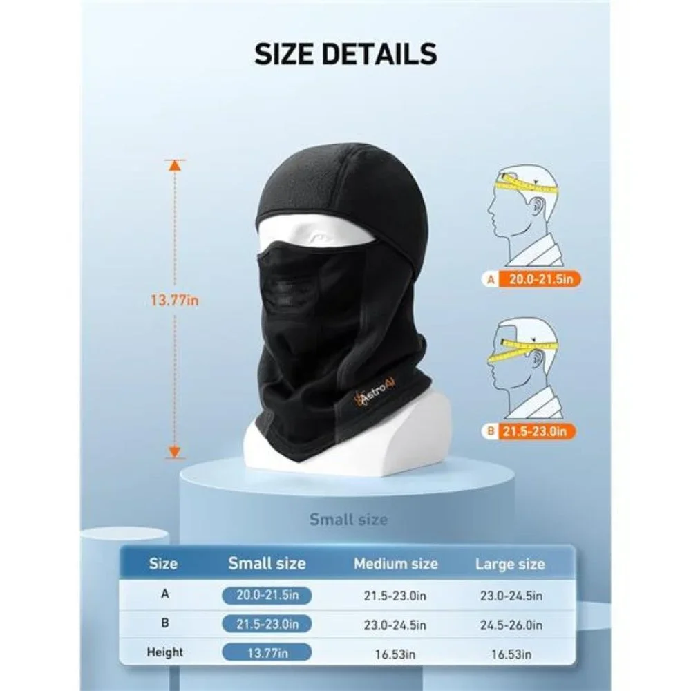 Balaclava Ski Mask Winter Face Cover Warmer Windproof for Skiing, Outdoor Work